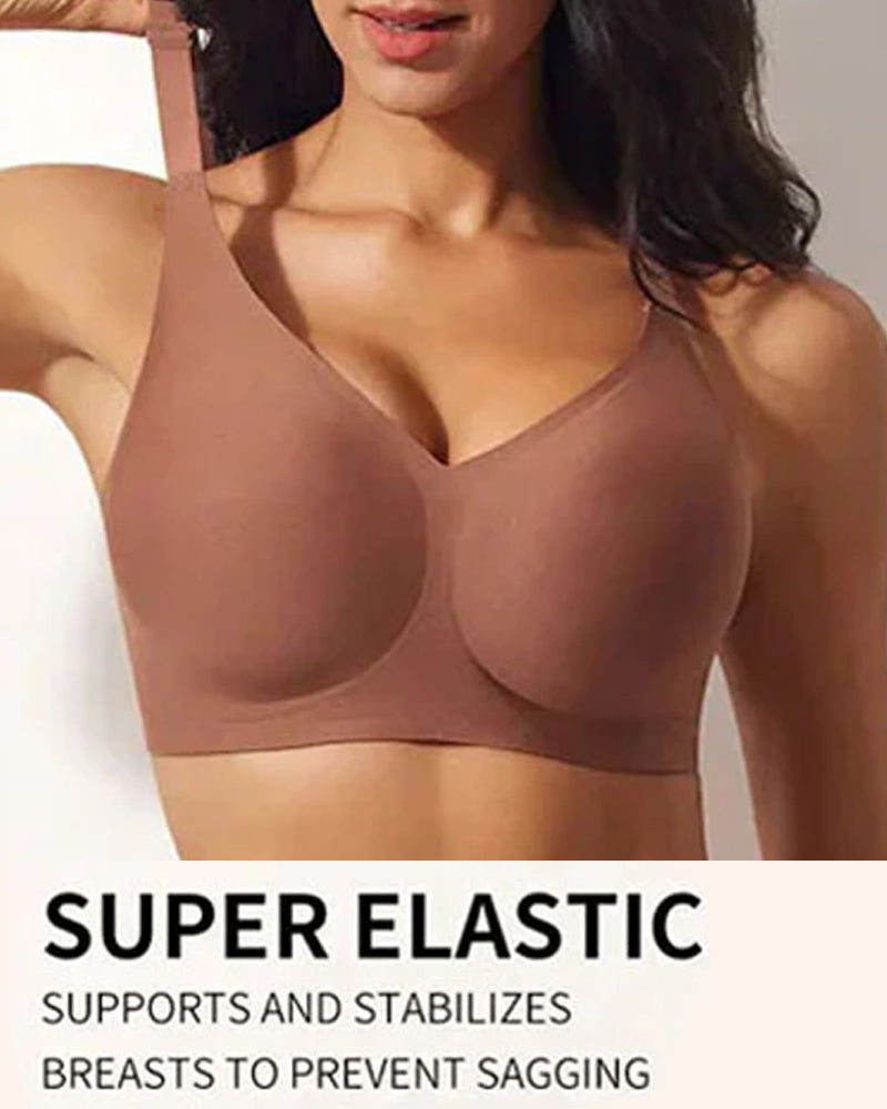 Women's Wire-Free Seamless Push-Up Comfortable Plus Size Bra
