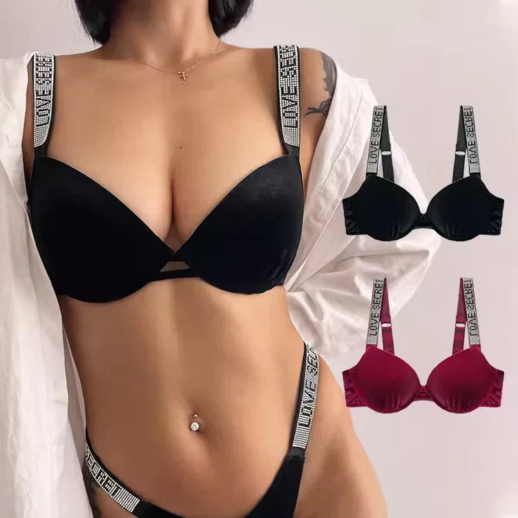 Intimate Bra Underwear Set Love Secret Velvet Appearance Soft Appealing
