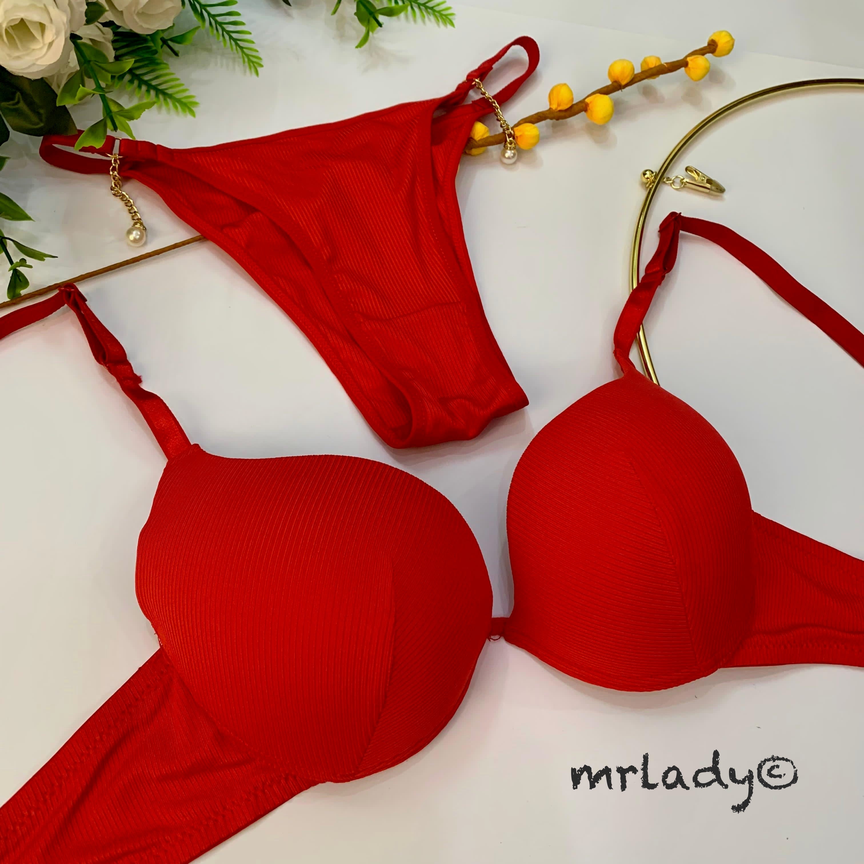 QUEEN NECKLACE THIN PAD BRA SET