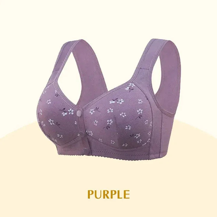 PACK OF 2 Comfort Front-Clasp & Wire-Free Seamless Bra