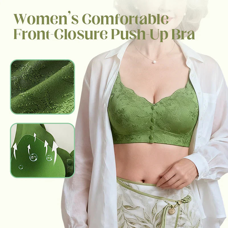 PACK OF 2 Comfort Front-Clasp & Wire-Free Seamless Bra