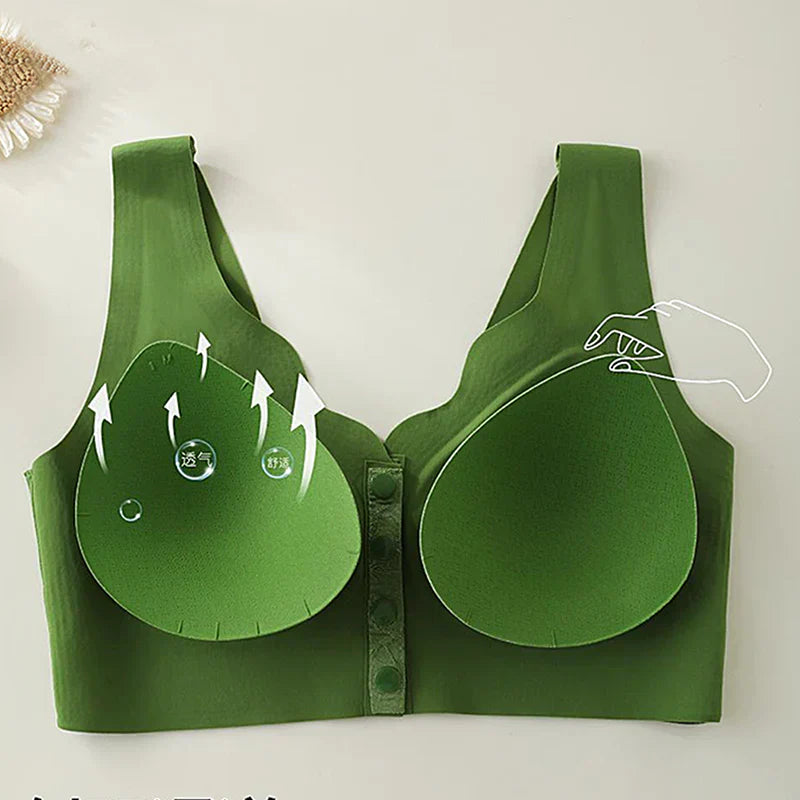 PACK OF 2 Comfort Front-Clasp & Wire-Free Seamless Bra